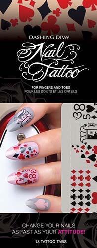 Dashing Diva, Dashing Diva Nail Tattoo - Royal Flush 4, Mk Beauty Club, Nail Art