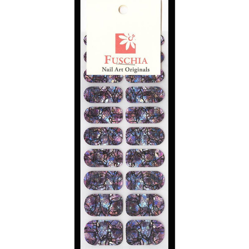 Fuschia, Fuschia Nail Wraps - Hologram Shatter, Mk Beauty Club, Nail Wrap