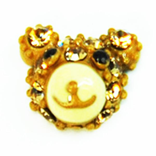 Fuschia, Fuschia Nail Art -  Crystal Teddy - Light Brown, Mk Beauty Club, Nail Art