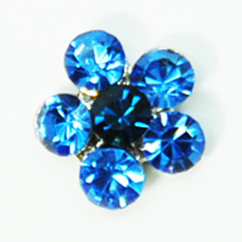 Fuschia, Fuschia Nail Art -  Daisy - Blue, Mk Beauty Club, Nail Art