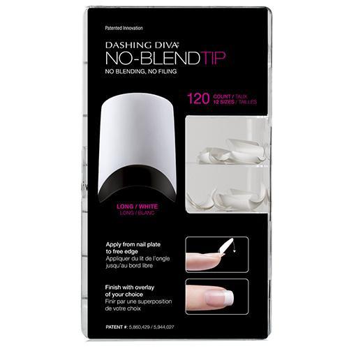 Dashing Diva, Dashing Diva No Blend Tip - White, Mk Beauty Club, Nail Tip Set