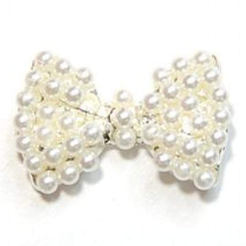 Fuschia, Fuschia Nail Art Charms - Glam Bow - Pearl, Mk Beauty Club, Nail Art Charms