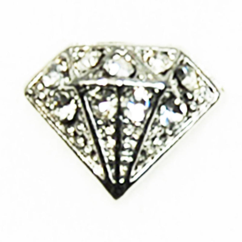 Fuschia, Fuschia Nail Art - Diamonds - Silver, Mk Beauty Club, Nail Art