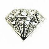 Fuschia, Fuschia Nail Art - Diamonds - Silver, Mk Beauty Club, Nail Art