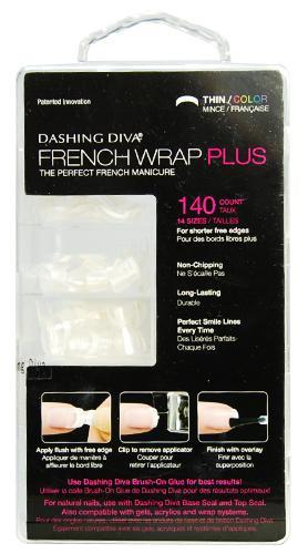 Dashing Diva, Dashing Diva French Wrap Plus - Thin Band / Pearl White 140tips, Mk Beauty Club, Nail Tip Set