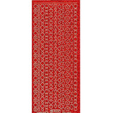 Rococo Nail Seal, Rococo Nail Seal #7002 Red/Gold, Mk Beauty Club, Nail Art Sticker
