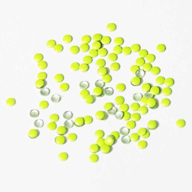 Fuschia, Fuschia Nail Art - Neon Yellow Studs - Medium Circle, Mk Beauty Club, Metal Parts