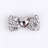 Fuschia, Fuschia Nail Art Charms - Princess Bow - Silver, Mk Beauty Club, Nail Art Charms