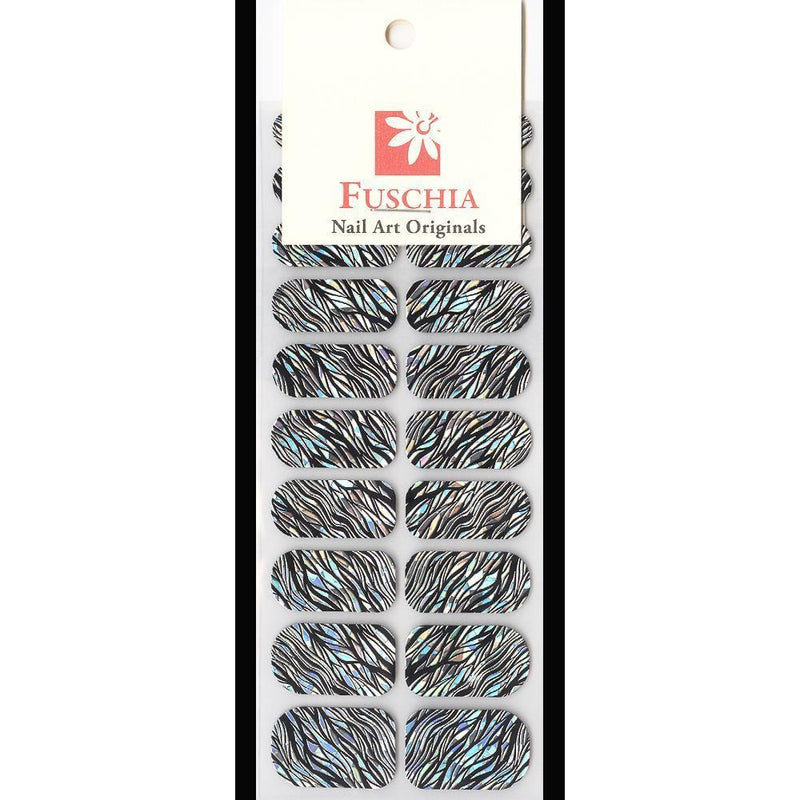 Fuschia, Fuschia Nail Wraps - Hologram Lines, Mk Beauty Club, Nail Wrap