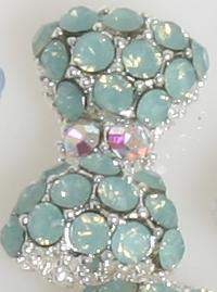 Fuschia, Fuschia Nail Art Charms - Crystal Bow - Pastel Green, Mk Beauty Club, Nail Art Charms