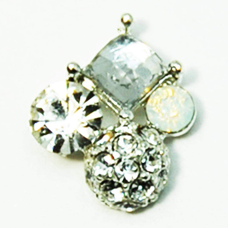 Fuschia, Fuschia Nail Art - Assorted Crystals - Clear/Silver, Mk Beauty Club, Nail Art