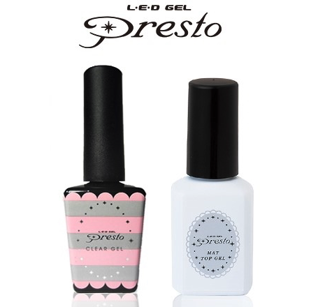 Presto, Presto Duo - Matte Top Coat + Base Coat, Mk Beauty Club, Gel Polish Set