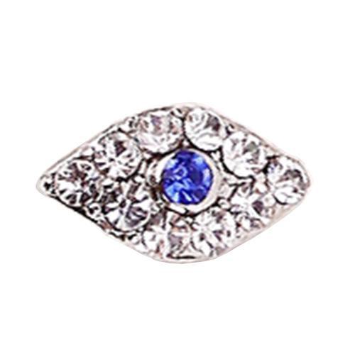 Fuschia, Fuschia Nail Art - Crystal Brooch - Blue Eye, Mk Beauty Club, Nail Art