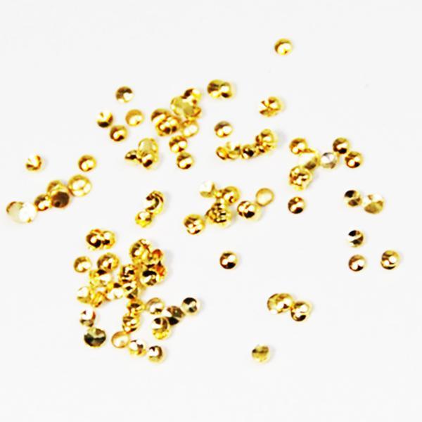 Fuschia, Fuschia Nail Art - Mini Metal Dots - Gold, Mk Beauty Club, Metal Parts