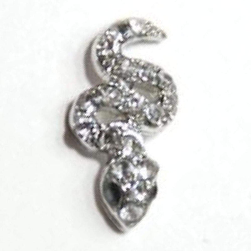 Fuschia, Fuschia Nail Art - Snake - Crystal/Silver, Mk Beauty Club, Nail Art