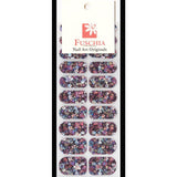 Fuschia, Fuschia Nail Wraps - Hologram Daisies, Mk Beauty Club, Nail Wrap