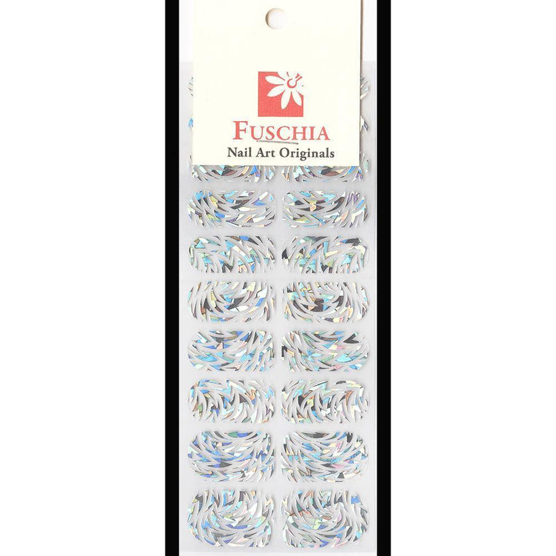 Fuschia, Fuschia Nail Wraps - Hologram Thunderbolts See Through, Mk Beauty Club, Nail Wrap