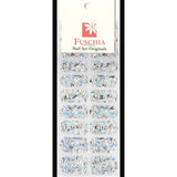 Fuschia, Fuschia Nail Wraps - Hologram Thunderbolts See Through, Mk Beauty Club, Nail Wrap