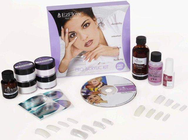 Ez Flow, EZ Flow Pro Acrylic Starter Kit With Instructional DVD, Mk Beauty Club, HD Acrylic Powder