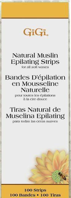 Gigi, Gigi Small Natural Muslin Epilating Strips - 100 Strips, Mk Beauty Club, Epilating Strips