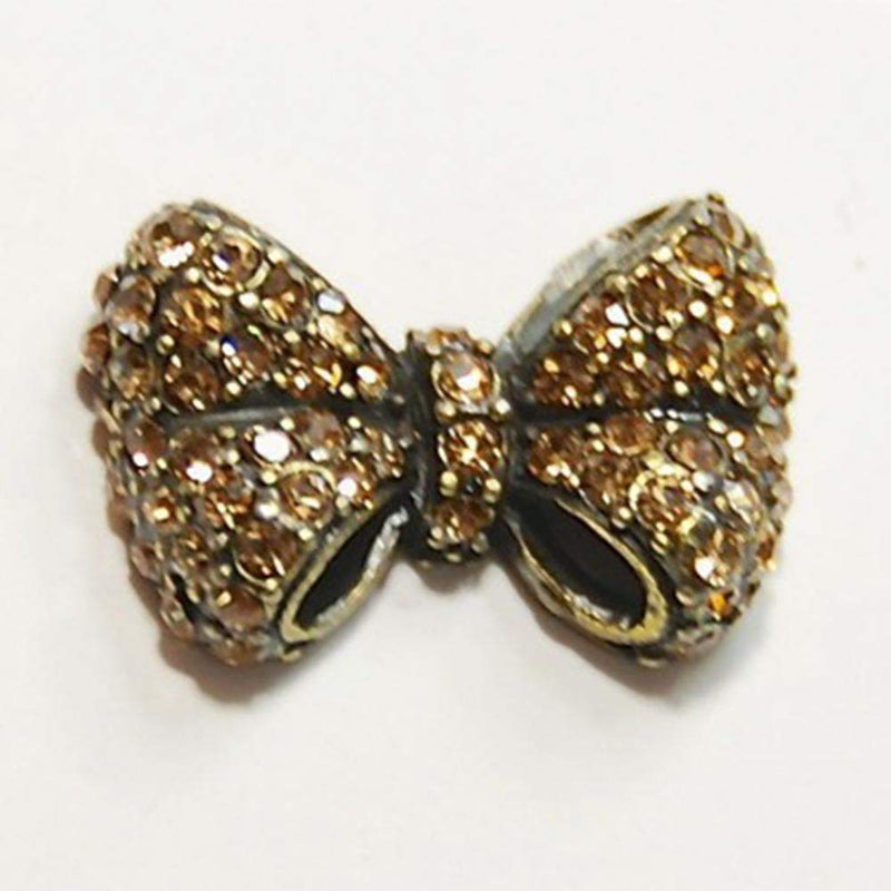 Fuschia, Fuschia Nail Art Charms - Snow White Bow - Gold, Mk Beauty Club, Nail Art Charms