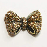 Fuschia, Fuschia Nail Art Charms - Snow White Bow - Gold, Mk Beauty Club, Nail Art Charms