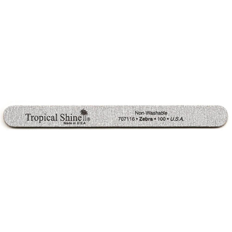 Tropical Shine, Tropical Shine Zebra File - Washable Disinfectable 100, Mk Beauty Club, Nail Files