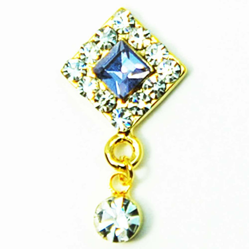 Fuschia, Fuschia Nail Art - Square Dangle - Crystal, Mk Beauty Club, Nail Art