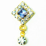 Fuschia, Fuschia Nail Art - Square Dangle - Crystal, Mk Beauty Club, Nail Art