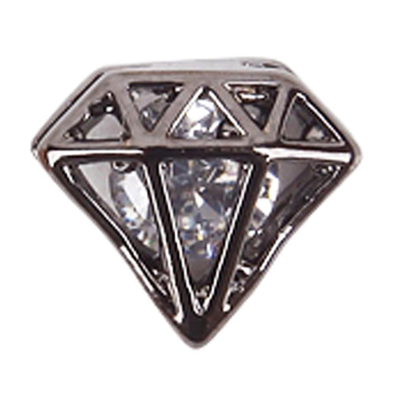 Fuschia, Fuschia Nail Art - Encased Diamonds - Black, Mk Beauty Club, Nail Art