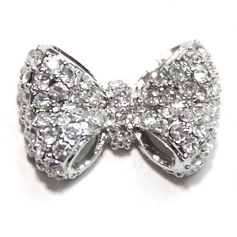 Fuschia, Fuschia Nail Art Charms - Snow White Bow - Crystal, Mk Beauty Club, Nail Art Charms