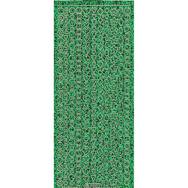 Rococo Nail Seal, Rococo Nail Seal #7002 Green/Gold, Mk Beauty Club, Nail Art Sticker