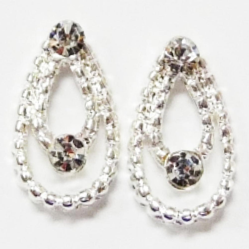 Fuschia, Fuschia Nail Art - Crystal Teardrop - Silver/Crystal, Mk Beauty Club, Nail Art