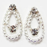 Fuschia, Fuschia Nail Art - Crystal Teardrop - Silver/Crystal, Mk Beauty Club, Nail Art