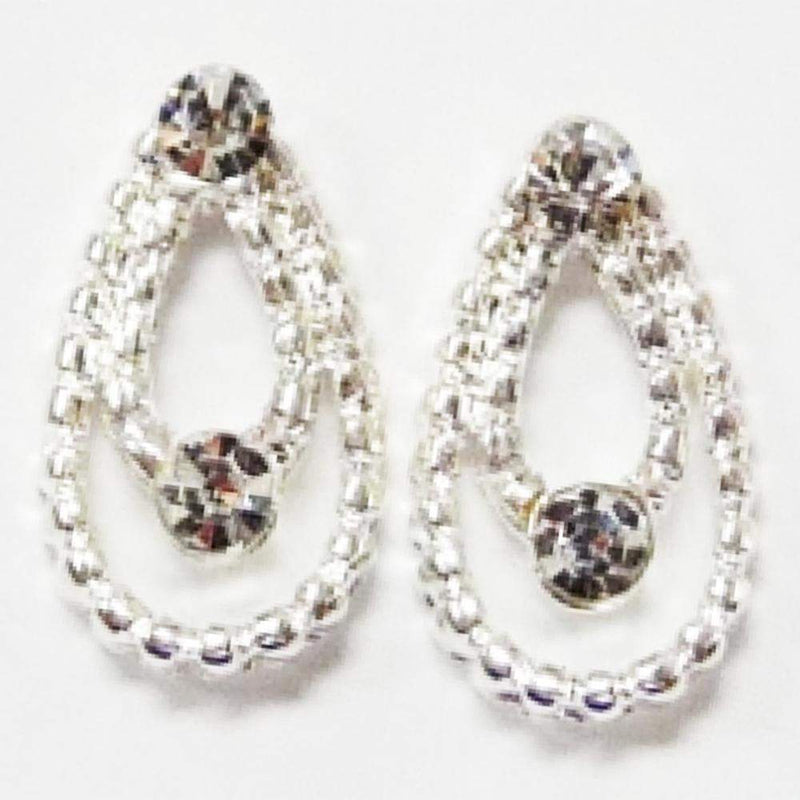 Fuschia, Fuschia Nail Art - Crystal Teardrop - Silver/Crystal, Mk Beauty Club, Nail Art