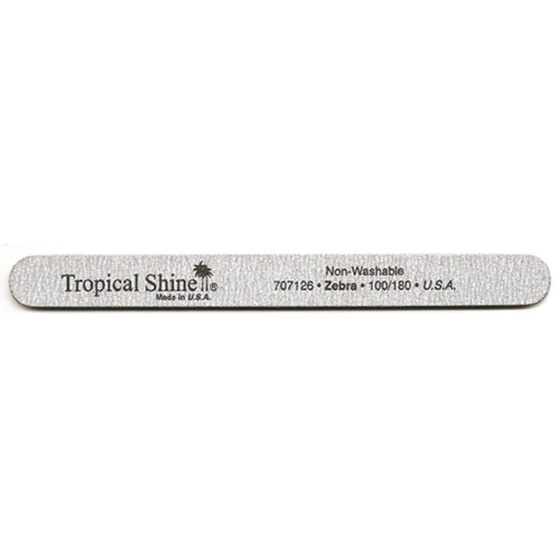 Tropical Shine, Tropical Shine Zebra File - Washable Disinfectable 100/180, Mk Beauty Club, Nail Files