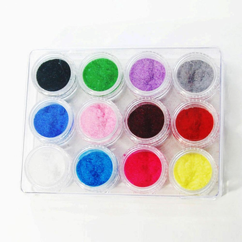 Nail Art Supply, Velvet Flocking Set - 12pc, Mk Beauty Club, Nail Art