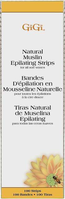 Gigi, Gigi Large Natural Muslin Epilating Strips - 100 Strips, Mk Beauty Club, Epilating Strips