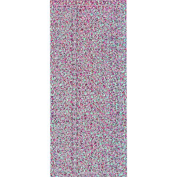 Rococo Nail Seal, Rococo Nail Seal #7002 Pink/Silver, Mk Beauty Club, Nail Art Sticker