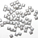Fuschia, Fuschia Nail Art - Nail Studs - Medium Silver Square, Mk Beauty Club, Metal Parts