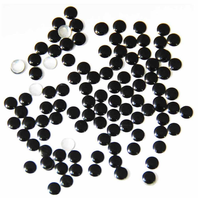 Fuschia, Fuschia Nail Art - Black Studs - Medium Circle, Mk Beauty Club, Metal Parts