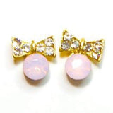 Fuschia, Fuschia Nail Art Charms - Bow & Bell - Pink/Gold, Mk Beauty Club, Nail Art Charms