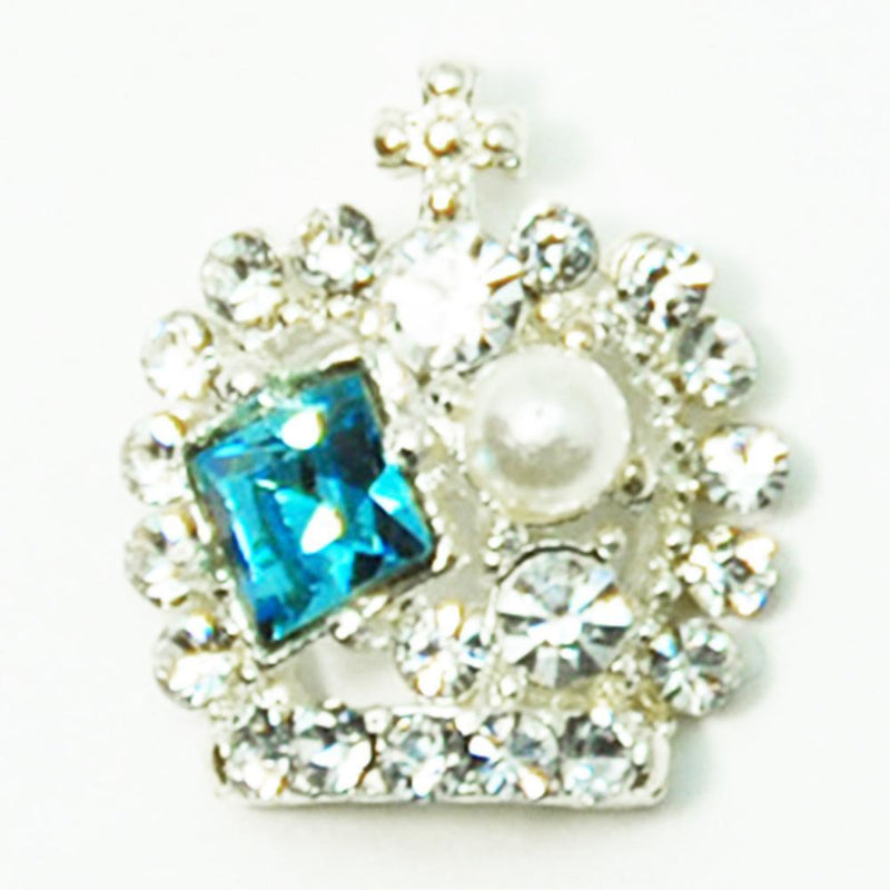 Fuschia, Fuschia Nail Art -  King's Crown - Blue, Mk Beauty Club, Nail Art