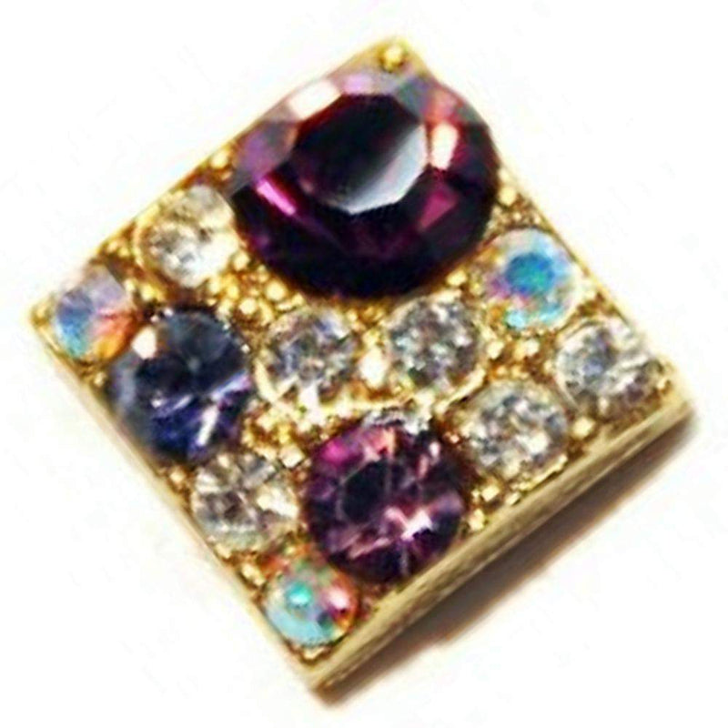 Fuschia, Fuschia Nail Art - Square Crystal Assortment - Purple, Mk Beauty Club, Nail Art