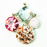 Fuschia, Fuschia Nail Art - Assorted Crystals - Pink/Silver, Mk Beauty Club, Nail Art