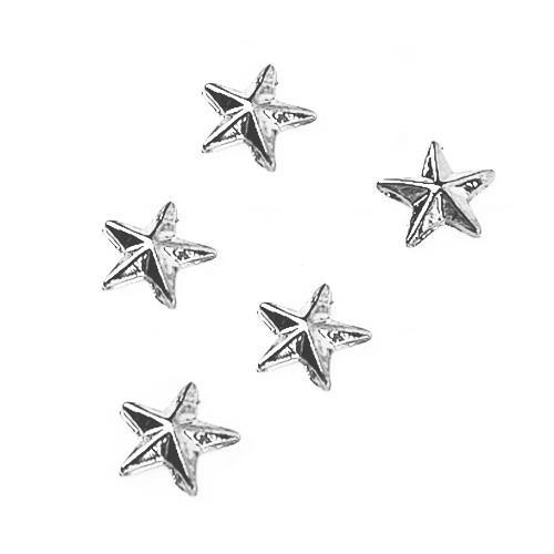 Fuschia, Fuschia Nail Art Charms - Star - Silver, Mk Beauty Club, Nail Art Charms