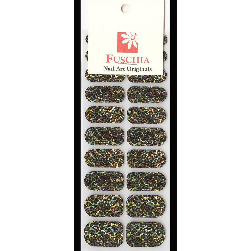 Fuschia, Fuschia Nail Wraps - Hologram Leopard, Mk Beauty Club, Nail Wrap