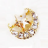 Fuschia, Fuschia Nail Art - Moon - Gold, Mk Beauty Club, Nail Art