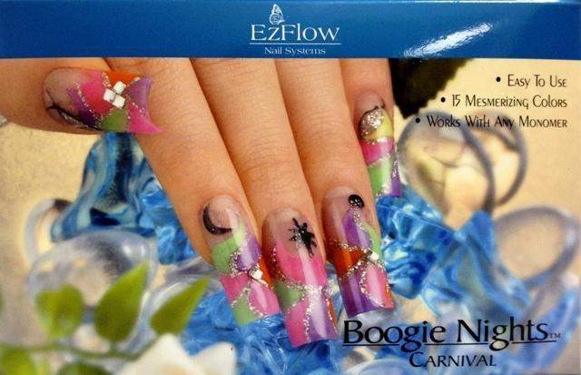 Ez Flow, Ez Flow Boogie Nights Collection - Carnival Kit, Mk Beauty Club, Colored Acrylic Powder
