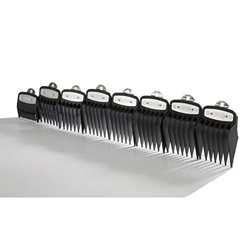 Wahl Professional Premium Black Cutting Guides #3171-500 “ 1/8" to 1" - 8 Pack